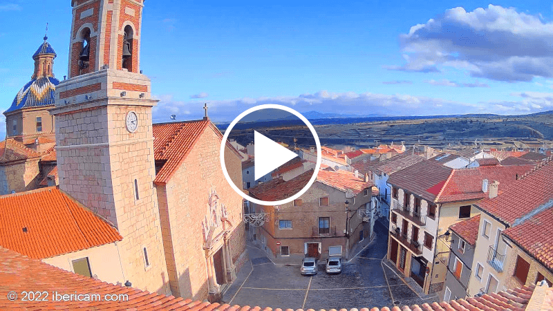 Cámara web en Sarrión muestra la magnífica vista desde el ayuntamiento de la localidad, la cual pertenece a la comarca de Gúdar-Javalambre, provincia de Teruel, a 991 metros sobre el nivel del mar.