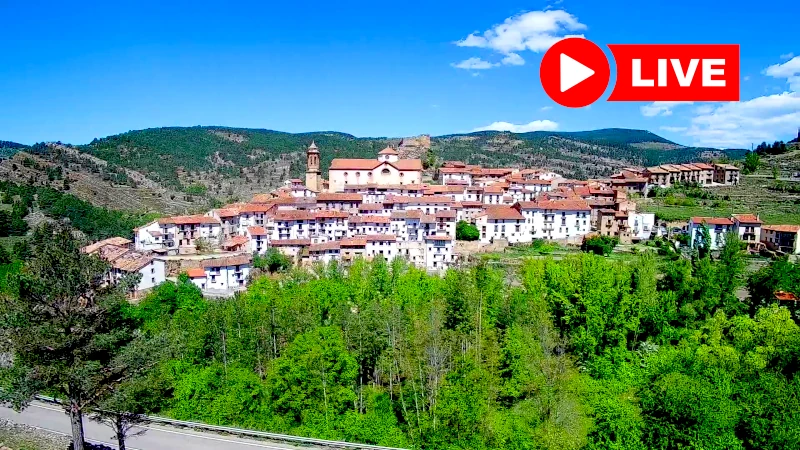 Cámara web Linares de Mora en vivo con vista en directo desde la localidad turolense, en la comarca Gúdar - Javalambre en la provincia de Teruel a 1311 m. de altitud sobre el nivel del mar. 